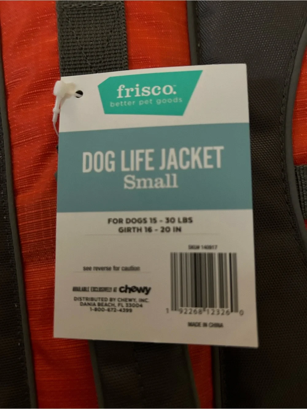 Small Dog Life Jacket in Orange
